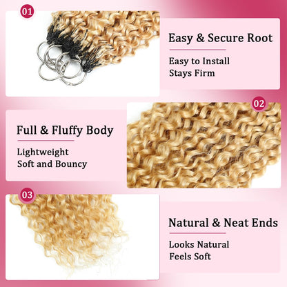 14 Inch 100g Deep WaterWave Pre SeparatedHuman Hair KnotlessCrochet Hair NaturalBlack