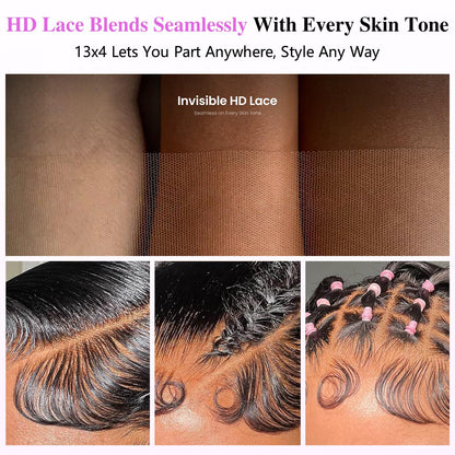 Liqusee 13x4 HD LaceFront Burmese CurlyHuman Hair Wig 20 Inch250% Density GluelessWear and Go