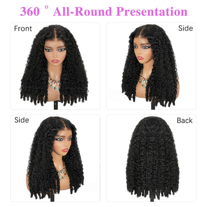 Liqusee 13x4 HD LaceFront Burmese CurlyHuman Hair Wig 20 Inch250% Density GluelessWear and Go